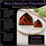 Pyramide aus rotem Obsidian – mittelgroß