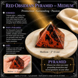 Pyramide aus rotem Obsidian – mittelgroß