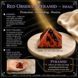 Pyramide aus rotem Obsidian – mittelgroß