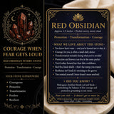 Rauður Obsidian áhyggjusteinn