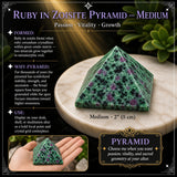 Ruby i Zoisite Pyramid - Medium
