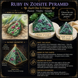 Ruby i Zoisite Pyramid - Medium